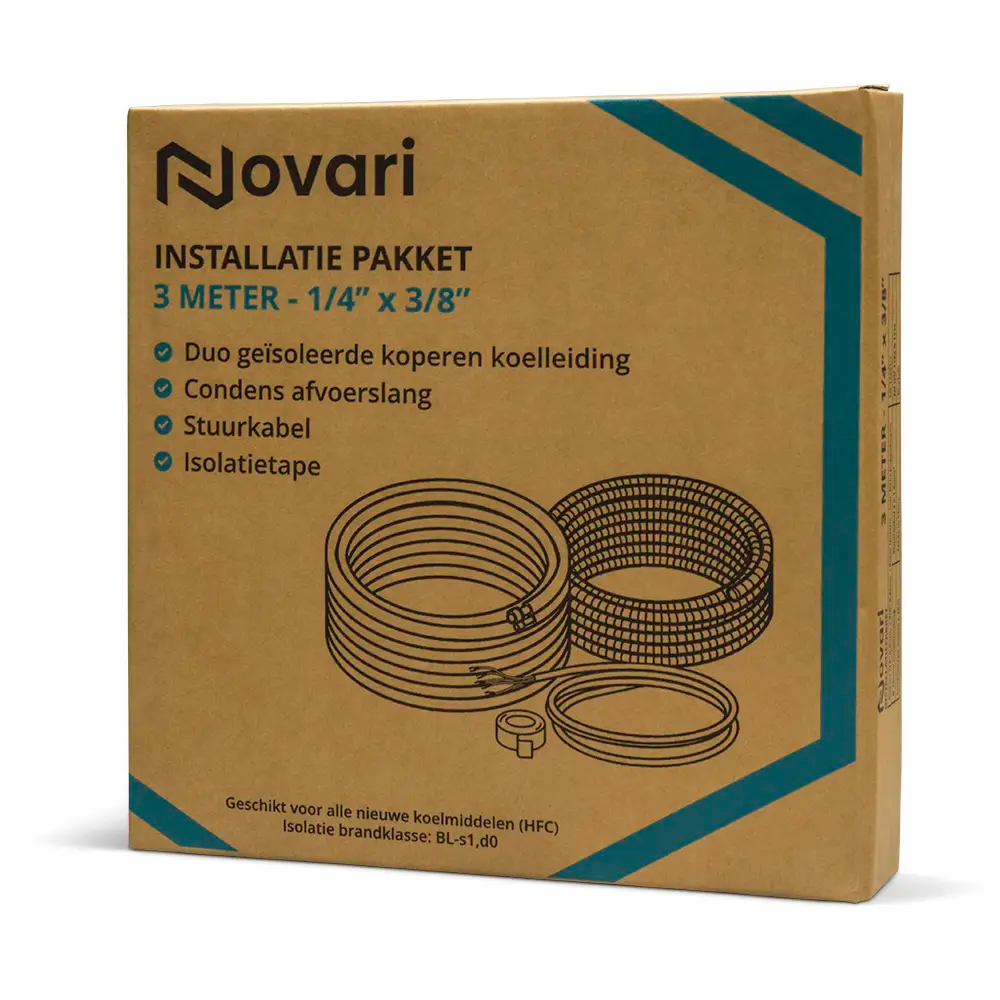 Airco Aansluitset 1/4 x 3/8 – 3 Meter – Compleet Installatiepakket